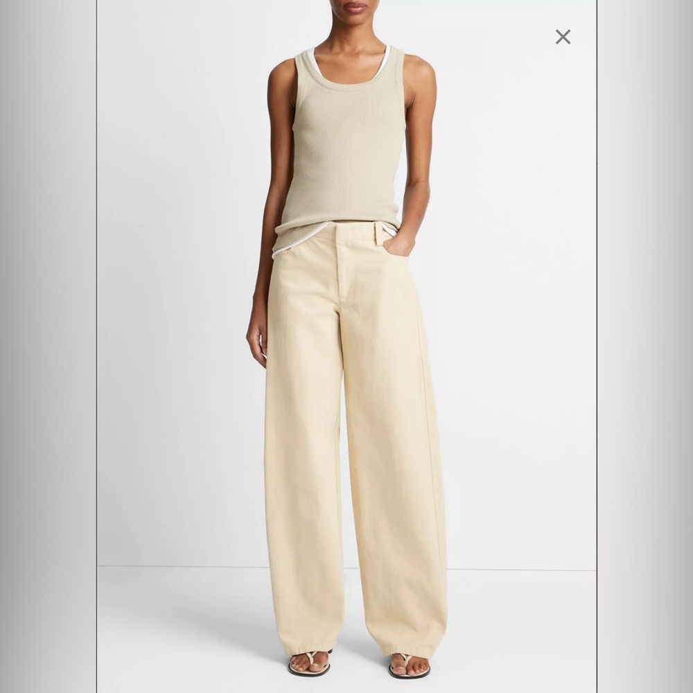 Vince Washed Twill Haystack Wide-Leg Pants Size 8 NWOT